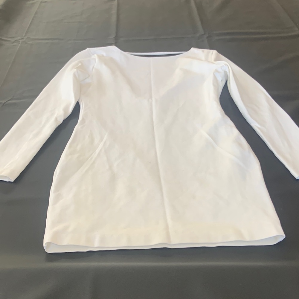 Bare Anthology White Long Sleeve Bodycon Mini Dress Minimalist Chic - Picture 4 of 7